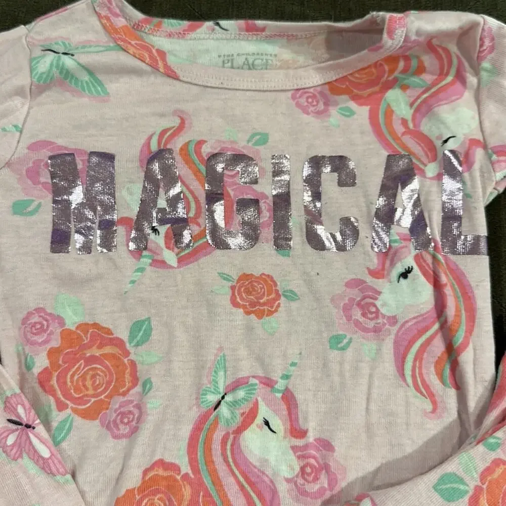 The children’s place magical unicorn pajamas size 4T